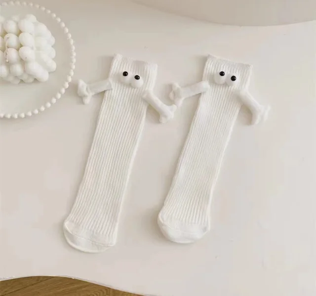Cotton Magnetic Handle Cute Hand Socks Summer Tube Socks White - Shop at LoveMi