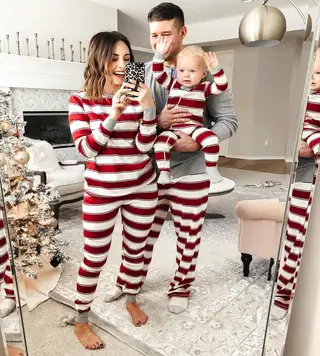 Parent-child Striped Christmas Family Set - Female Xl