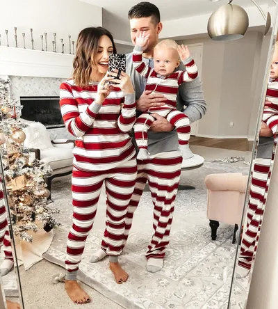 Parent child Striped Christmas Family Set Male Xl - Shop at LoveMi