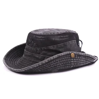 Sun hat along the sun hat - Black