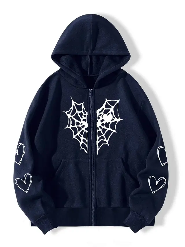 Fashion Hooded Cardigan Coat Women Dark Blue - Shop at LoveMi