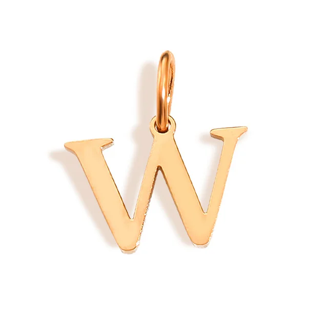26 Letter Pendant Couple Bracelet Necklace English Pendant W Rose Gold - Shop at LoveMi