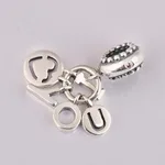 S925 Silver Bracelet I Love You English Pendant - 925 Silver