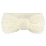 Women's Fleece-lined Wool Bow Hair Band - White 1