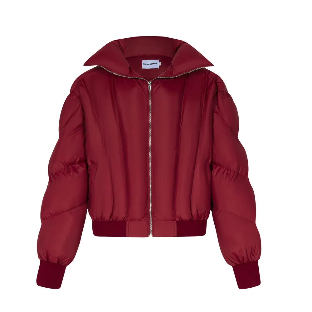 Special interest Design Lapel Cotton Padded Thickened Cotton Coat Jacket Red - Shop at LoveMi