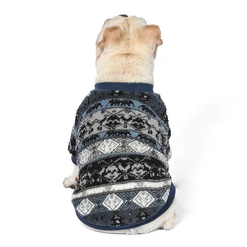 Pet Warm Fluffy Jacket Poodle Blue - Shop at LoveMi