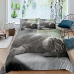 Pet Cat Pattern Bedding Down Quilt Cover - 9Color - View 1