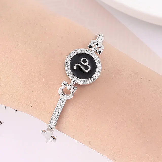 New Korean Style Fashionable Simple 12 Constellation Bracelet Silver Leo - Shop at LoveMi