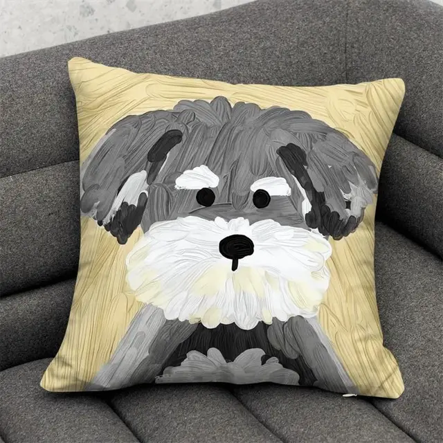 Cute Dog Cartoon Throw Pillow Dormitory Bedroom Square Gg 4 - Shop at LoveMi