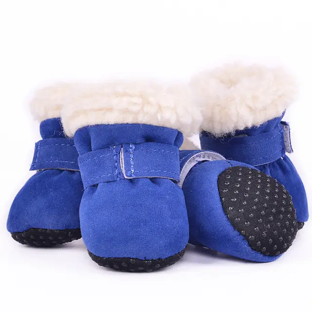 Fashion Simple Waterproof Warm Dog Shoes Blue - Shop at LoveMi