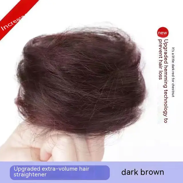 Chignon Hair Ring Updo Messy Fluffy 3 Dark Brown - Shop at LoveMi