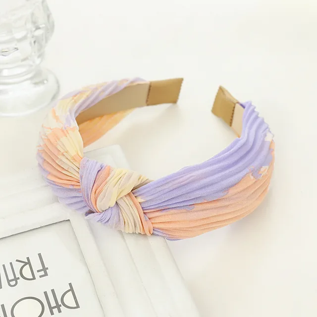 Temperament Wide Brim Hair Pressing Headband Purple Knotted Hair Hoop - Shop at LoveMi