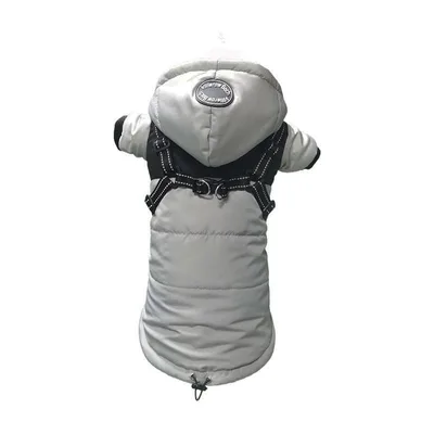 Pet Coat Waterproof Warm Pet Dog Clothes Pet Shell Jacket Gray - Shop at LoveMi