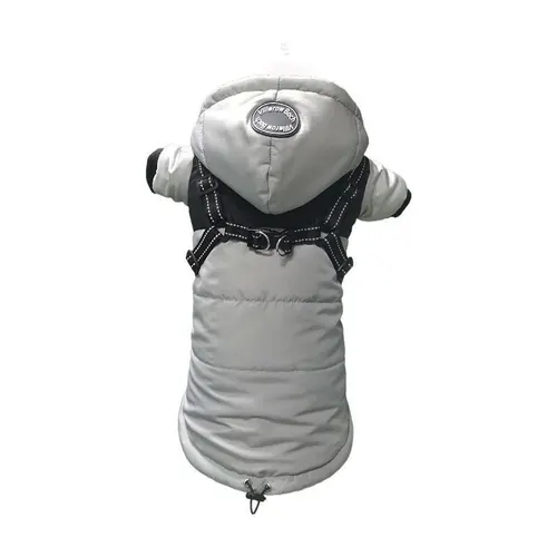 Pet Coat Waterproof Warm Pet Dog Clothes Pet Shell Jacket Gray - Shop at LoveMi