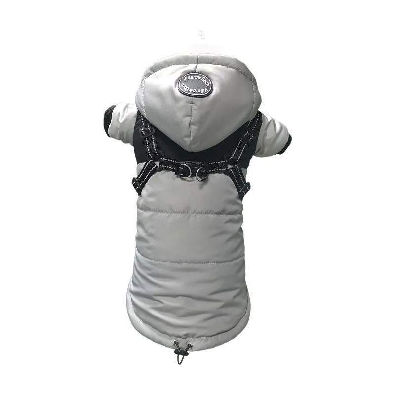 Pet Coat Waterproof Warm Pet Dog Clothes Pet Shell Jacket - Gray