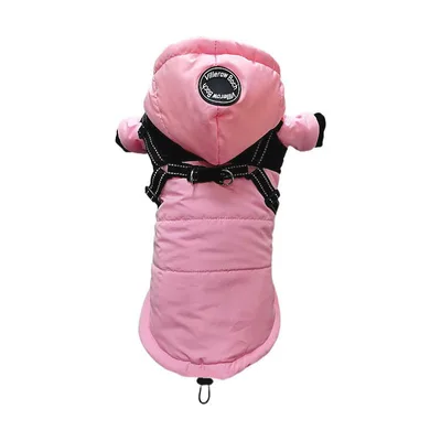 Pet Coat Waterproof Warm Pet Dog Clothes Pet Shell Jacket Pink - Shop at LoveMi