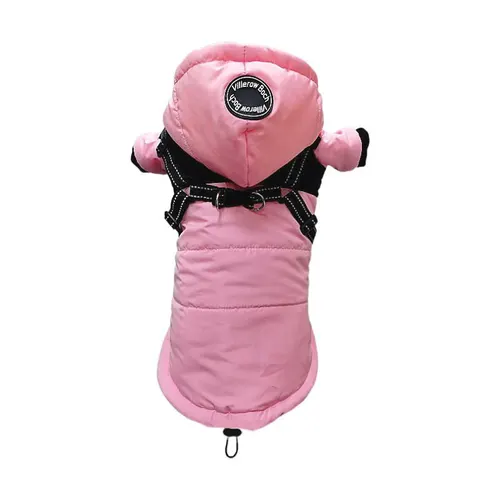 Pet Coat Waterproof Warm Pet Dog Clothes Pet Shell Jacket Pink - Shop at LoveMi