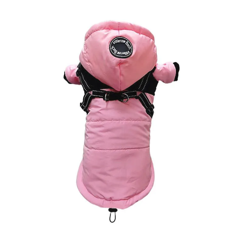 Pet Coat Waterproof Warm Pet Dog Clothes Pet Shell Jacket Pink - Shop at LoveMi