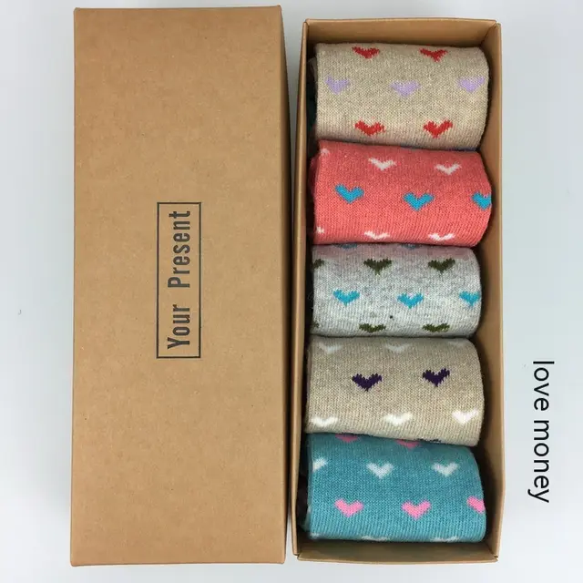 Women's Fashionable Warm Wool Extra Thick Socks Love Style - Shop at LoveMi