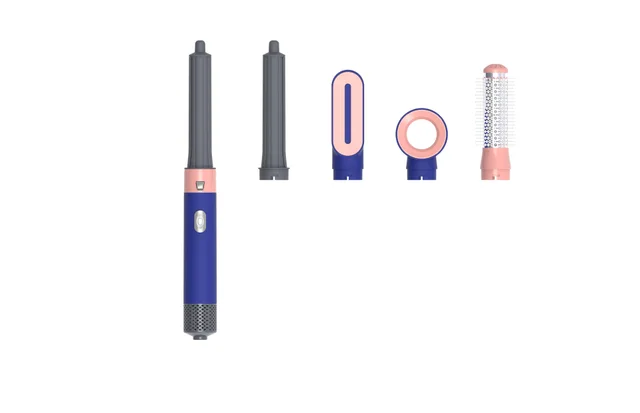 Five in one Hot Air Comb Automatic Hair Curler Blue - Shop at LoveMi