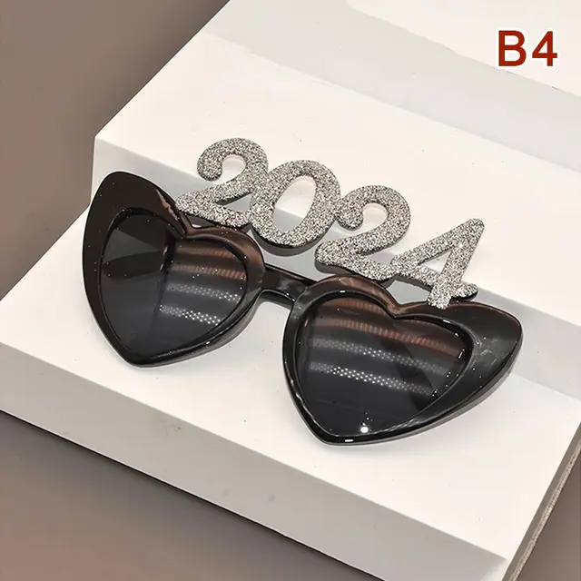 New Year New Year Party Decoration Christmas Glasses Love Silver - Shop at LoveMi