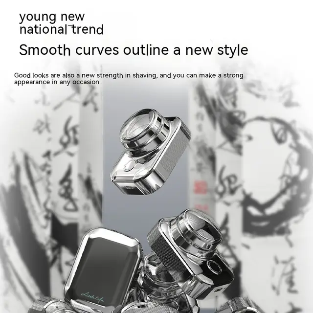 Shaver Electric Mini Shaver Fully Washable Portable Shaver Silver - Shop at LoveMi