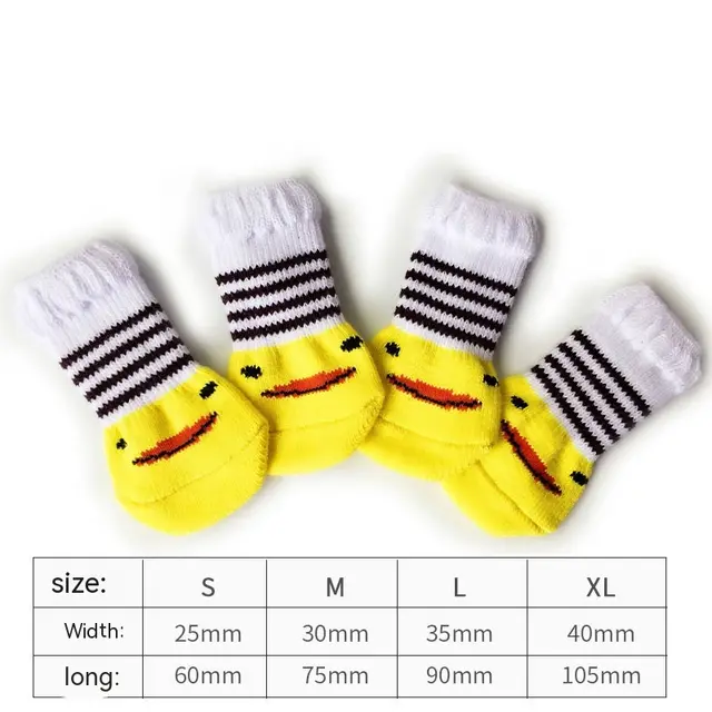 Dog Socks Booties Cat Shoes Anti scratch Small Yellow Duck - Shop at LoveMi