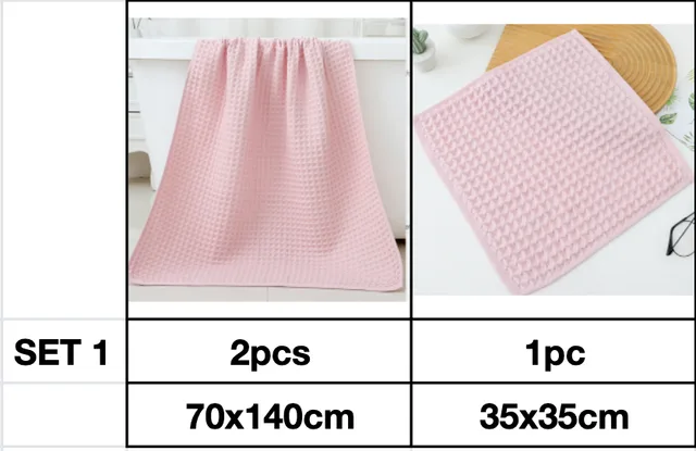 Household Bathing Water Absorbent And Quick Drying Unisex Plus Thickened Pure Cotton Bath Towel Wipe Pink - Shop at LoveMi