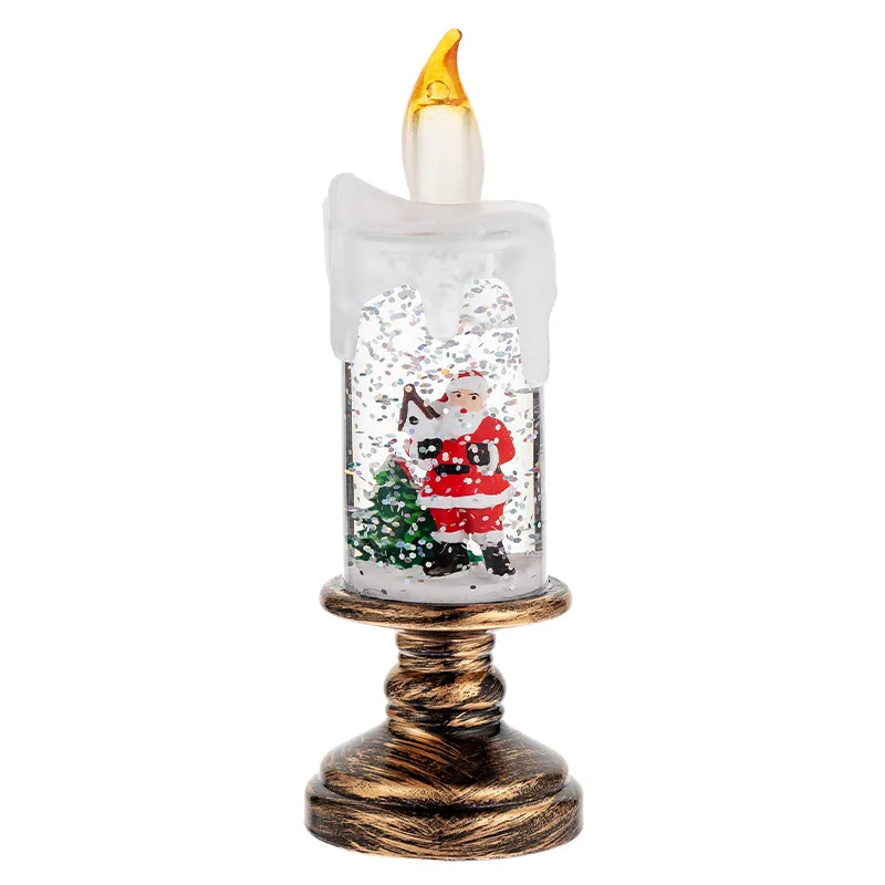 Christmas Decorations Candle Light Scene Layout Candle Style Elderly - Shop at LoveMi