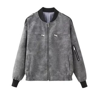 Fashion Casual Jacket Coat For Women - Gray