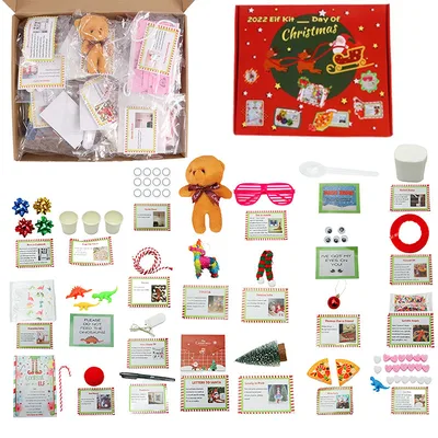 12 Days 24 Days Christmas Countdown Elf Suit 24 Days Suit Bear Color Box - Shop at LoveMi