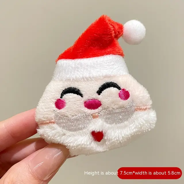 Cartoon Cute Santa Claus Brooch Christmas Festival Accessories Christmas Hat Blush Old Man - Shop at LoveMi
