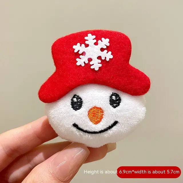 Cartoon Cute Santa Claus Brooch Christmas Festival Accessories Snowflake Hat Snowman - Shop at LoveMi
