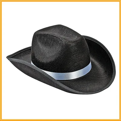 Western Cowboy Hat Ribbon Series String Clip Black And White - Shop at LoveMi