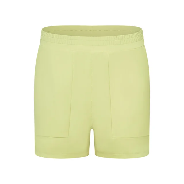 Fitness Elastic Waist Of Trousers Yoga Shorts Lily Green - Shop at LoveMi