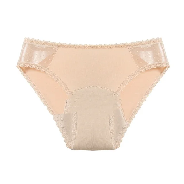 Sexy Lace Washable Women's Underwear Leak Proof Apricot - Shop at LoveMi