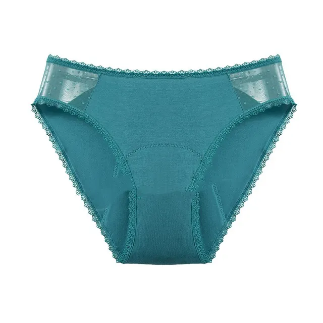 Sexy Lace Washable Women's Underwear Leak Proof Cyan - Shop at LoveMi