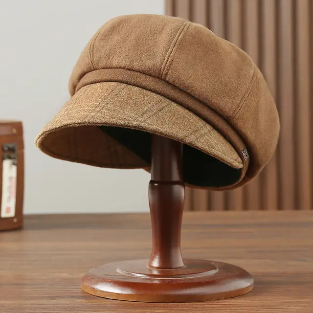 Women's Autumn And Winter Wool Blended Hat Camel - Shop at LoveMi