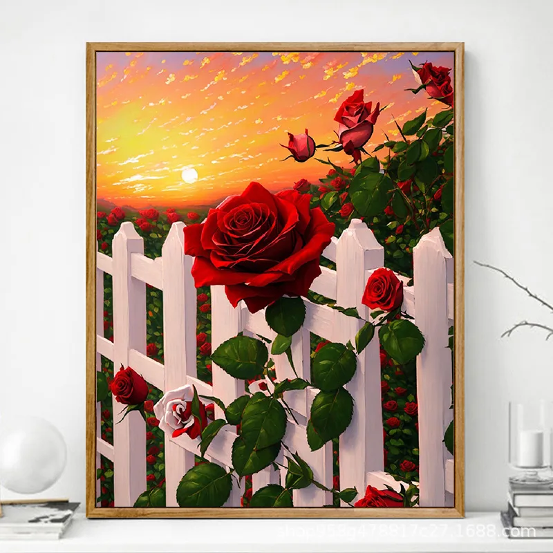 Advanced Rose Digital Oil Painting Diy - Q346