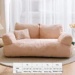 Flannel Warm Large Cat Sofa Universal Pet Kennel - Orange - View 1