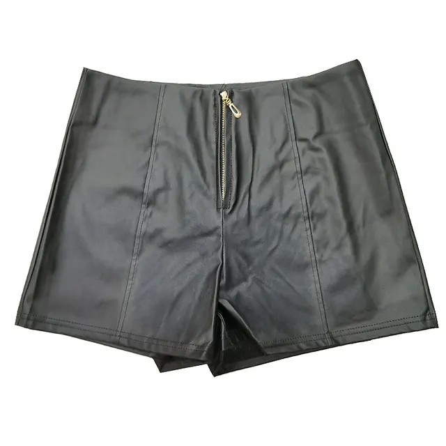 Leather Shorts Women's All match High Waist Autumn And Winter Leather Pants Casual Base Bootcuts Black - Shop at LoveMi