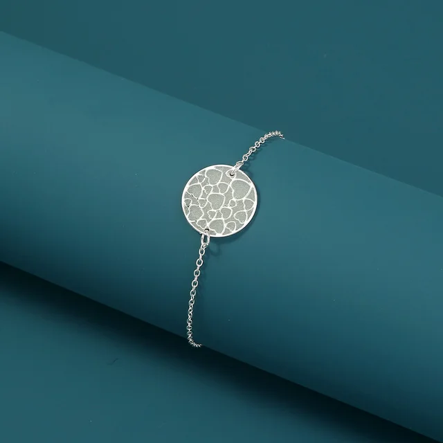 Personalized Classic Round Hollow Love Heart Copper Sheet Drip Bracelet Nb671 Love Blue Luminous - Shop at LoveMi