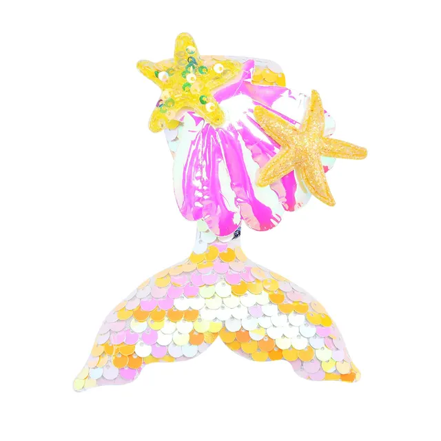 Cartoon Mermaid Tail Barrettes Little Girl Hair Clip Side Lemon Yellow - Shop at LoveMi