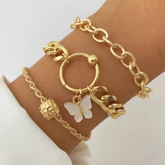 Creative Heart Pearl Multi layer Chain OT Bracelet Suit Hs5333 Style - Shop at LoveMi