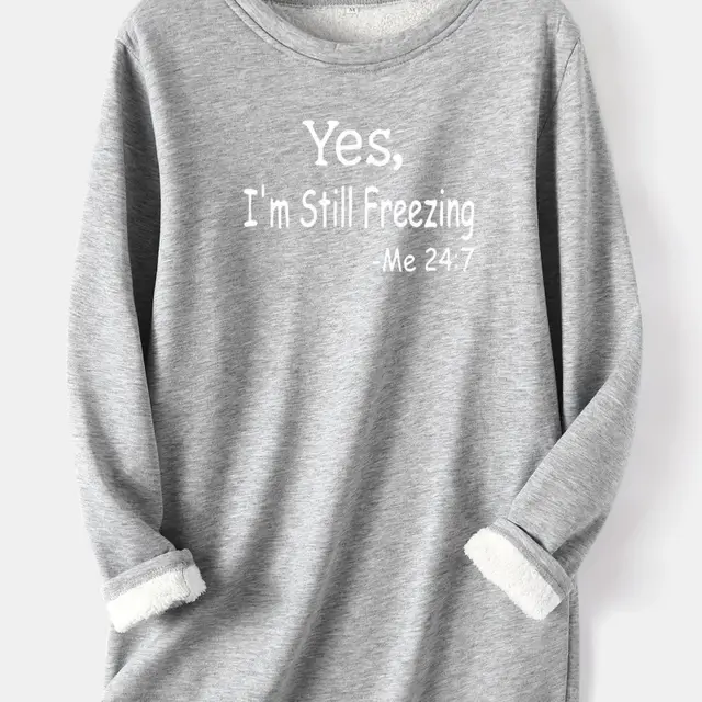 Women's Fleece Warm Base Layer Printing Grey - Shop at LoveMi