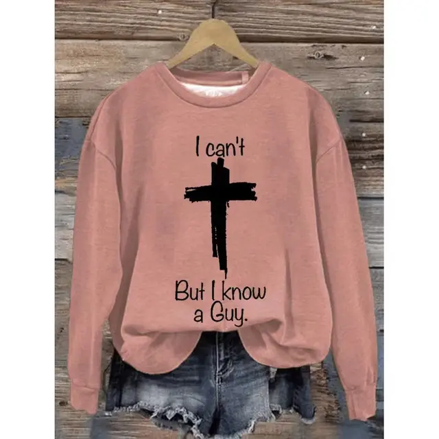 Women's All match Crew Neck Casual Loose Sweater Pink Color - Shop at LoveMi