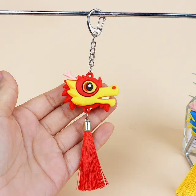 Creative Year Of The Dragon Backpack Keychain Charm Red - Shop at LoveMi