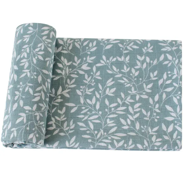 Summer Baby Blanket Bamboo Cotton Gauze Bath Towel Small White Leaf - Shop at LoveMi