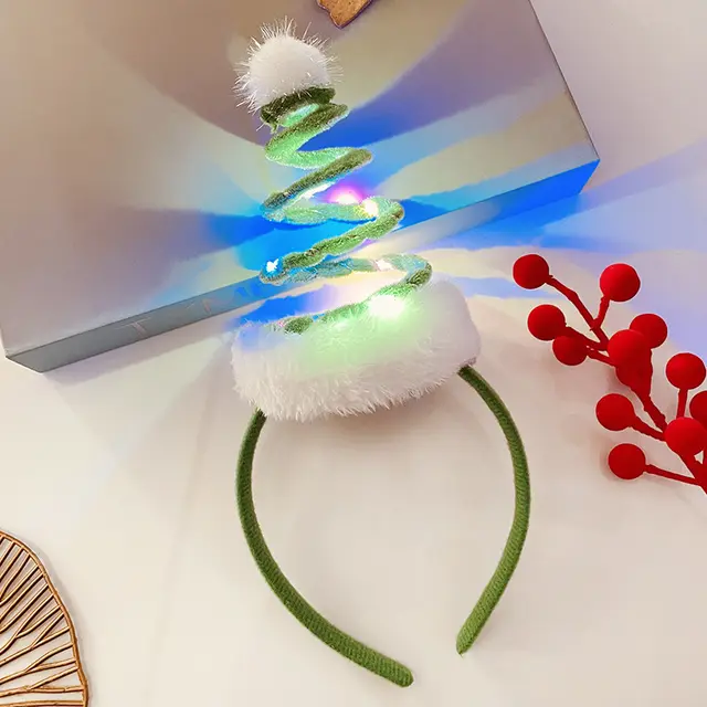 Christmas With Light Headband Snowflake Women's 9 Green Spring With Light - Shop at LoveMi