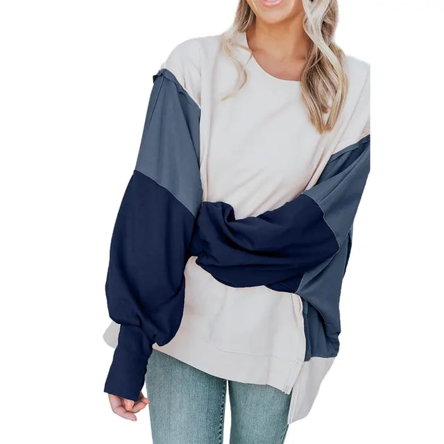 Ladies New Color Matching Long sleeved Sweater Lc25315129P605 - Shop at LoveMi